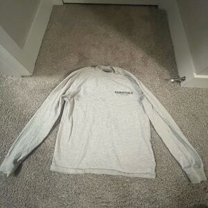 Essentials Light Gray Crewneck Top
